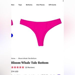 Med Midori set in bloom. Whale tail bottoms with Indah top